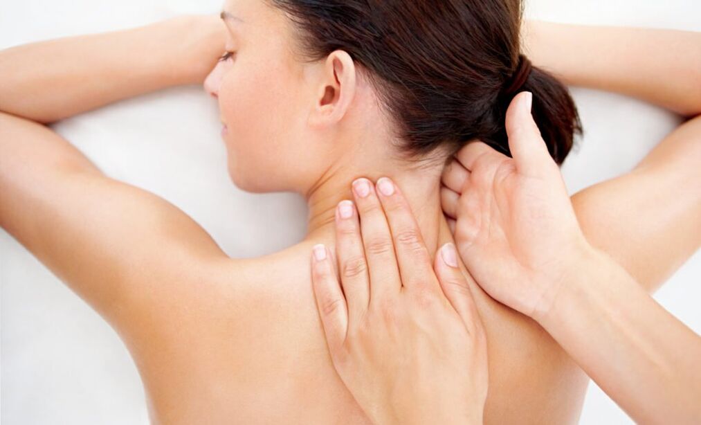 zervikale Massage für Osteochondrose