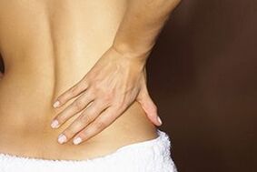 Schmerzen im unteren Rücken, Symptom einer Osteochondrose
